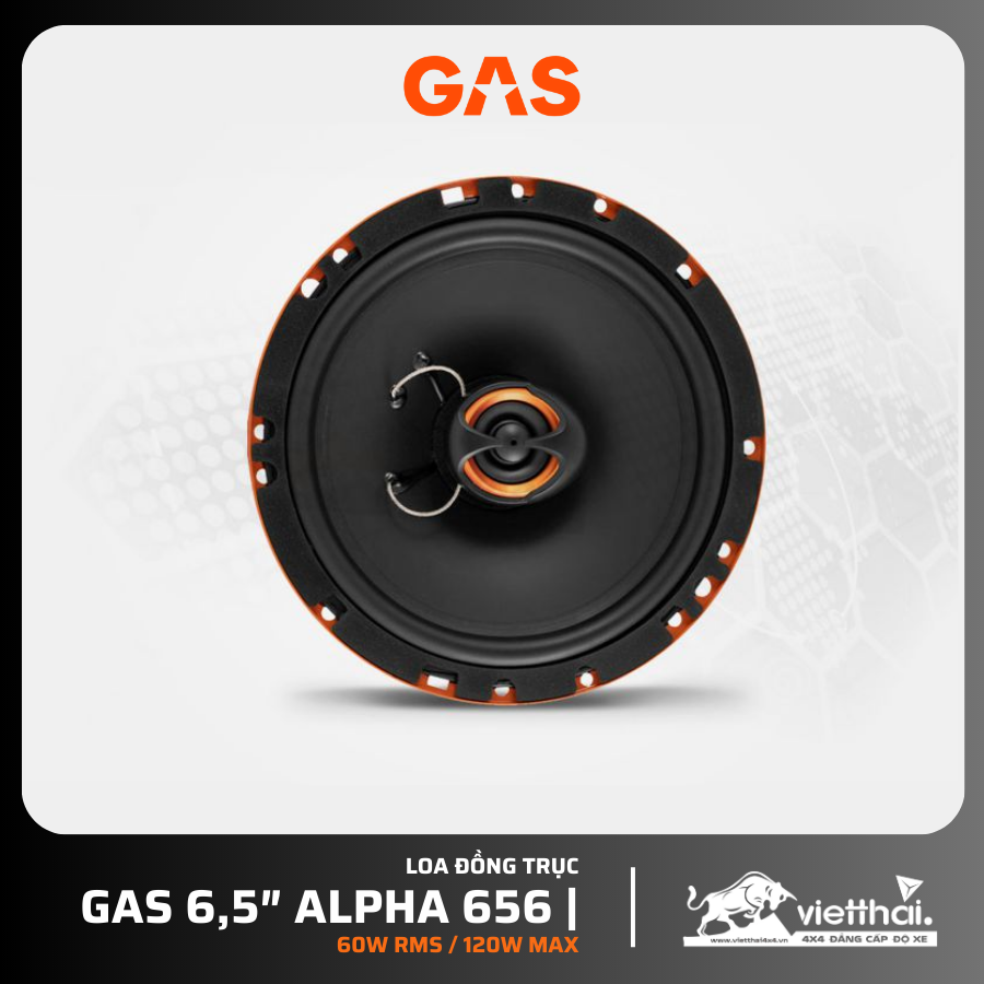 Loa đồng trục GAS 6,5″ ALPHA 656 | 60W RMS / 120W MAX
